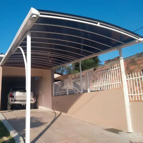 Telhado de Policarbonato com Visual Moderno em Itupeva comercial - Toldos Forte