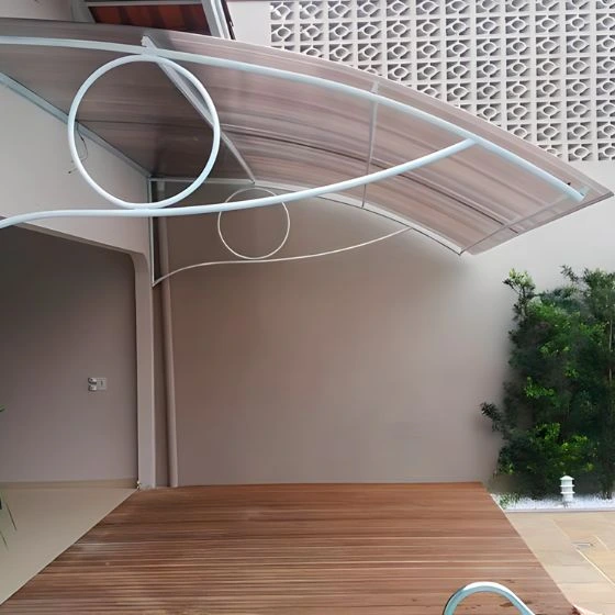 Telhado de Policarbonato com Visual Moderno em Itupeva de qualidade - Toldos Forte