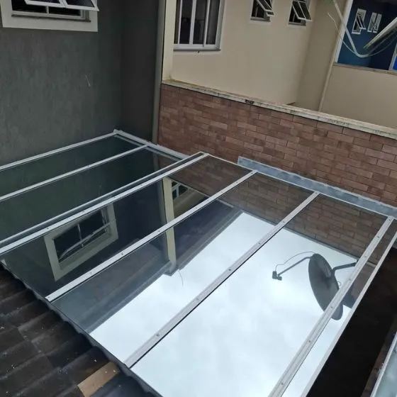 Sistema de Toldo Correr Vidro em Capivari (SP) aberto - Toldos Forte